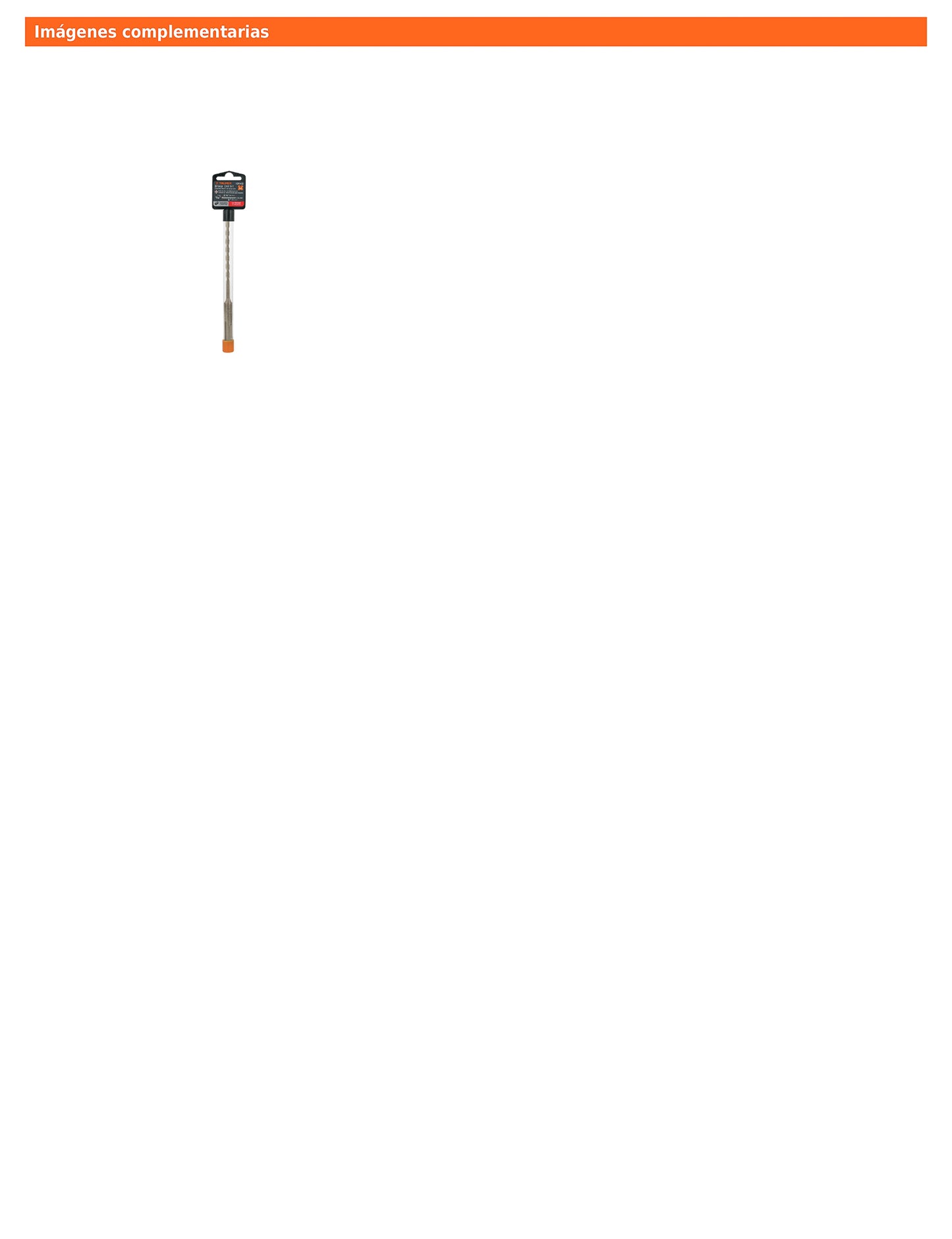 Broca SDS Plus de 3/16 x 6 in con cuerpo de acero al cromo