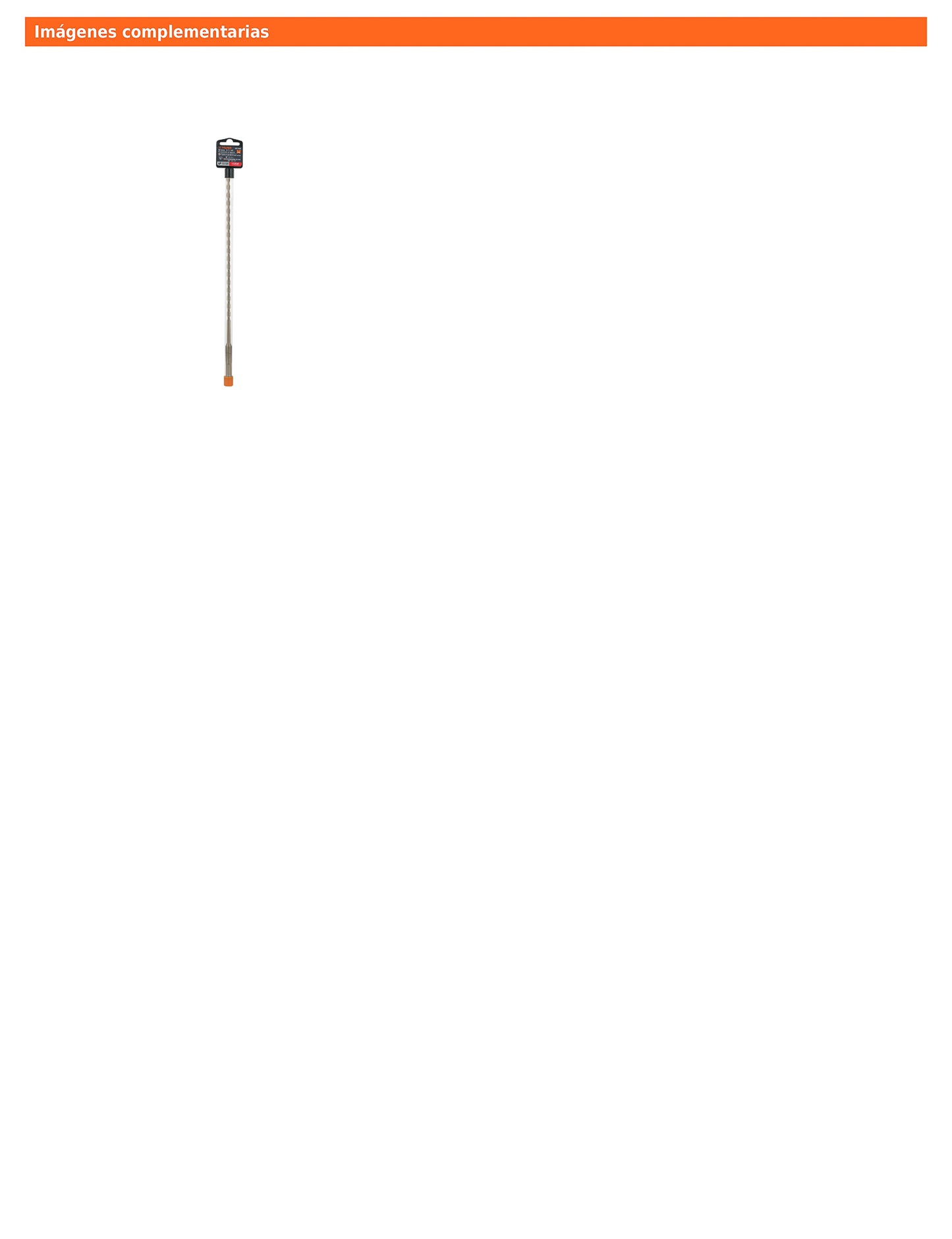 Broca SDS Plus de 1/4 x 12 in con cuerpo de acero al cromo