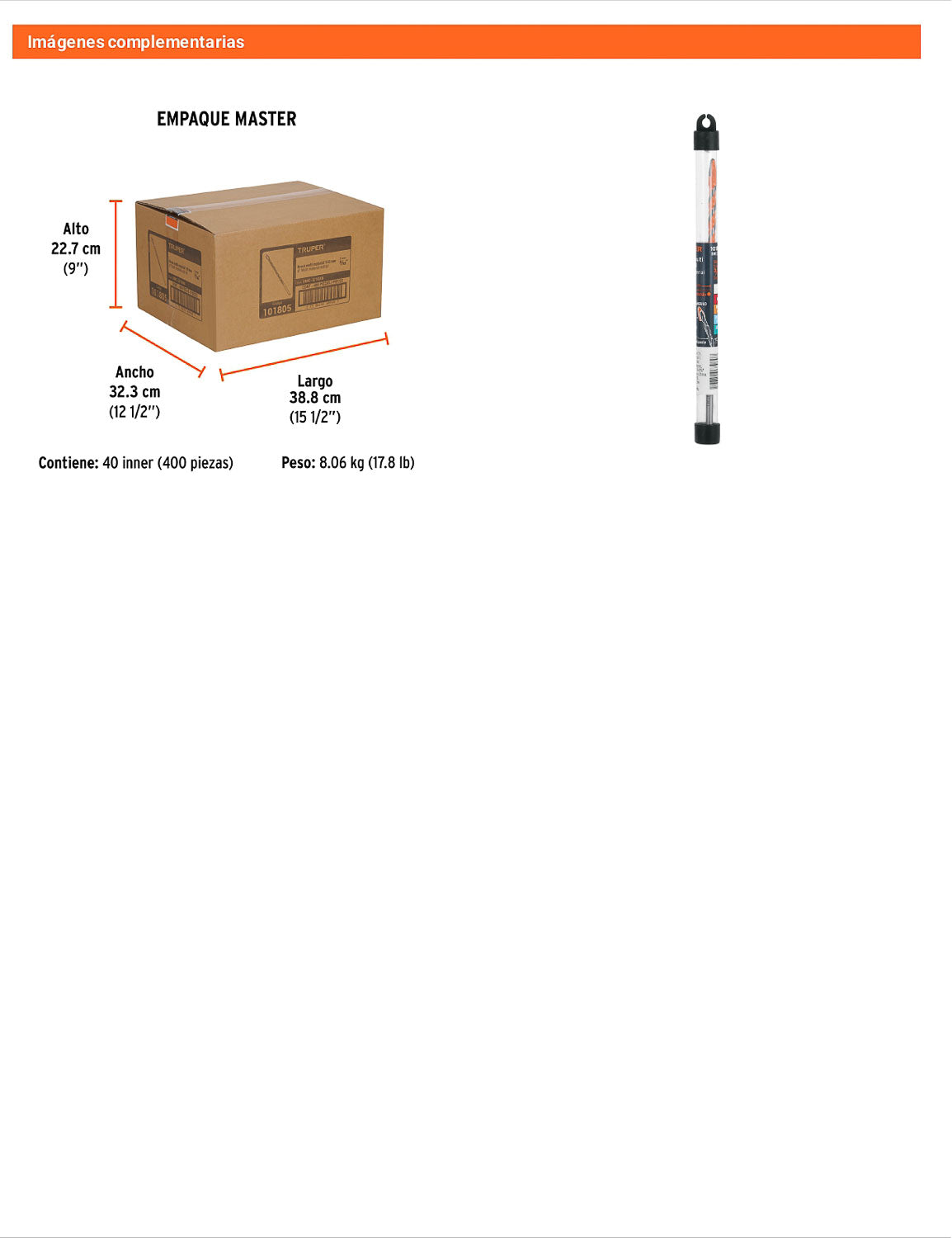 Broca multimaterial 3/16 x 6"