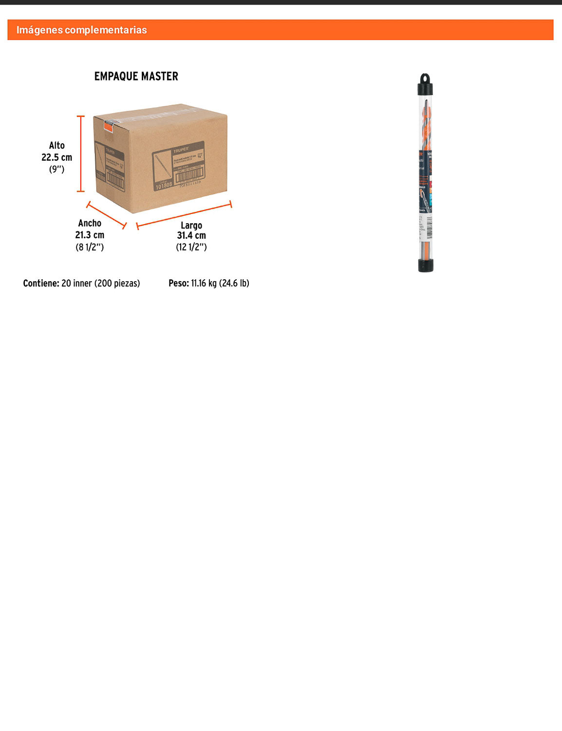 Broca multimaterial 3/8 x 6"