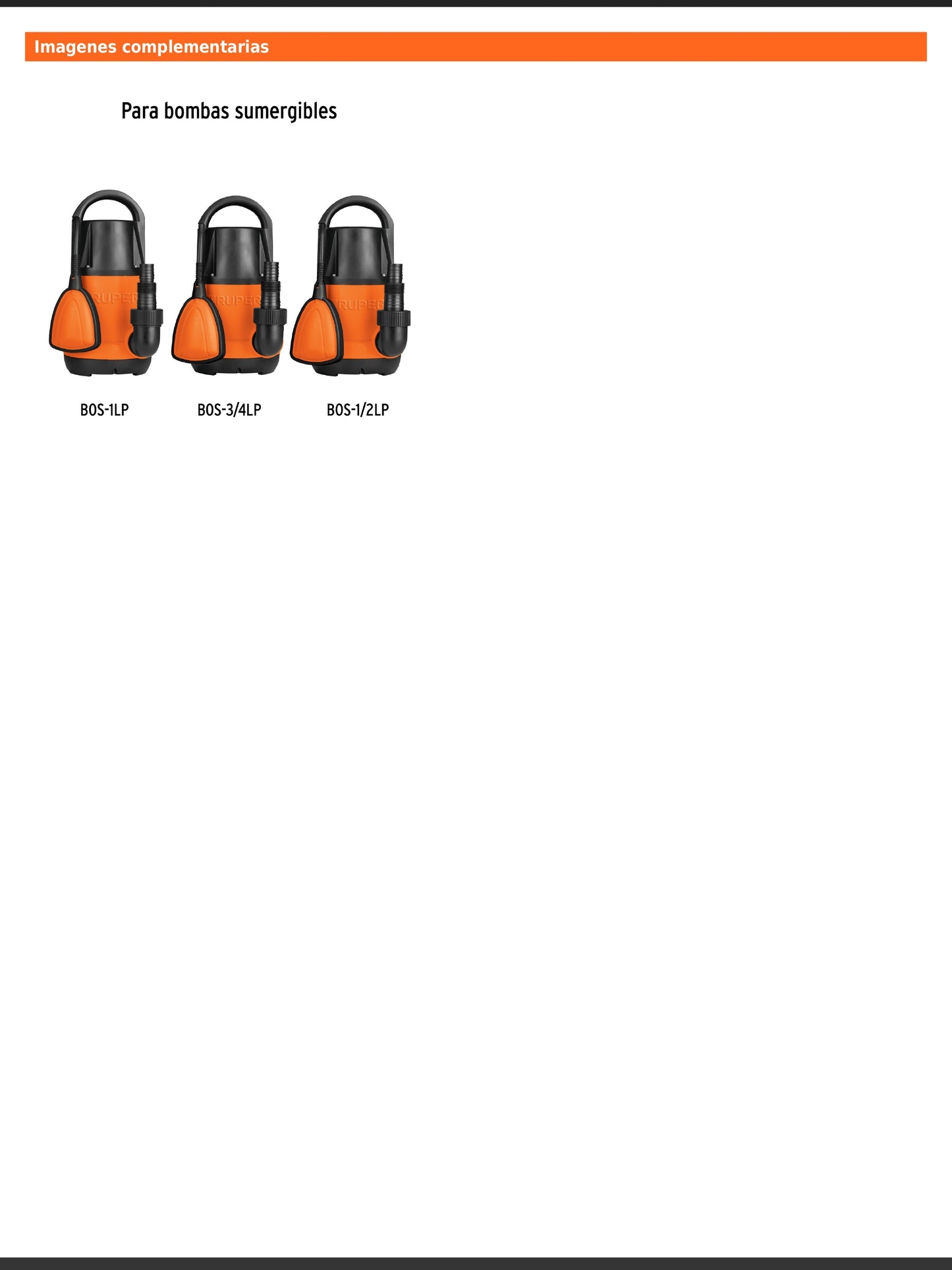 Kit de conector y empaque para bombas sumergibles plásticas