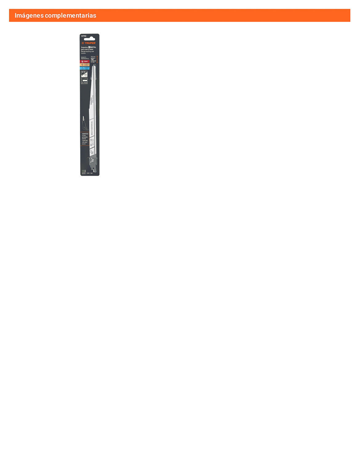 Hojas para Sierra Sable de 12" Paquete con 2
