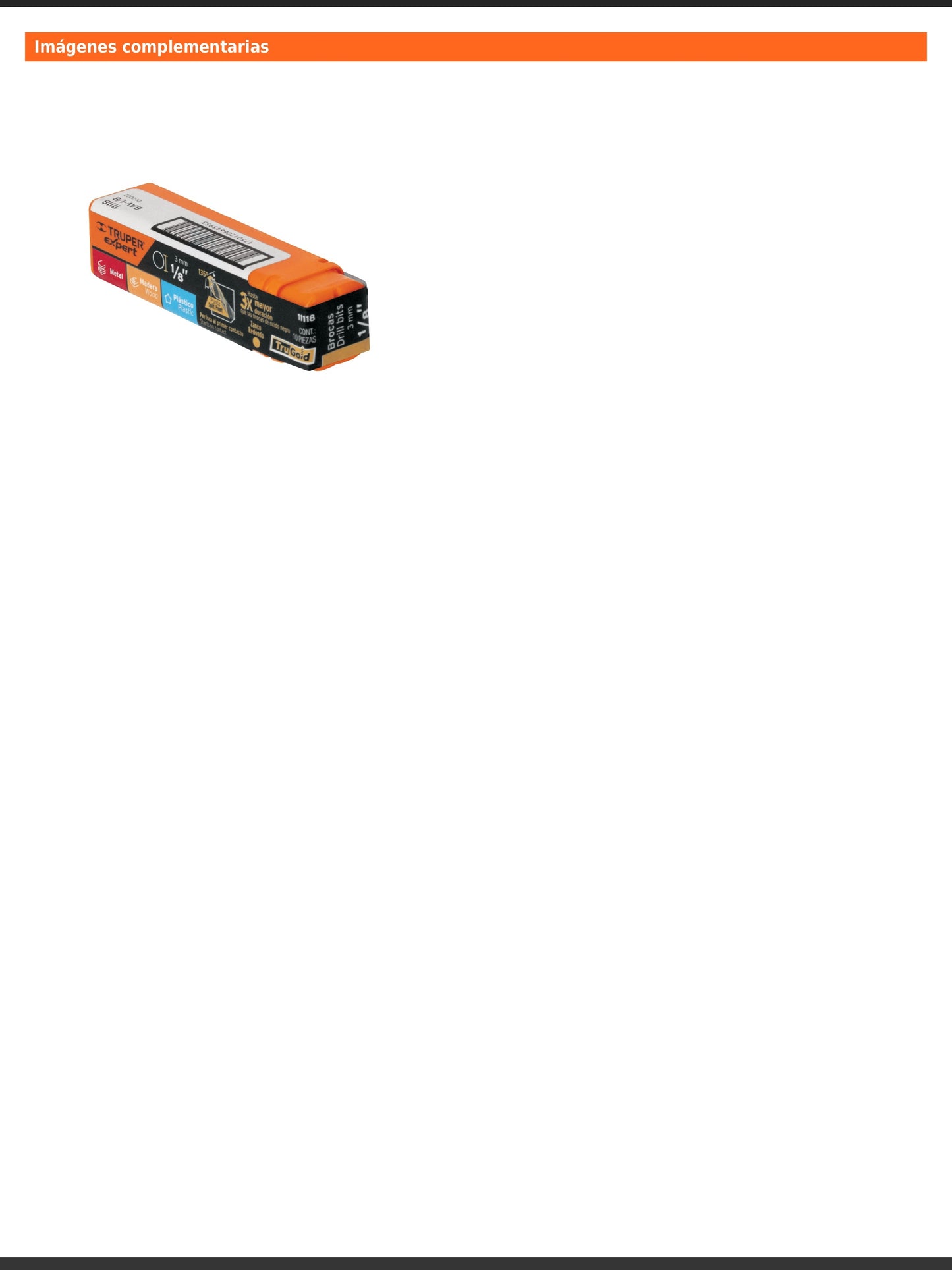 Broca HSS de 1/8 in con punta Split Point