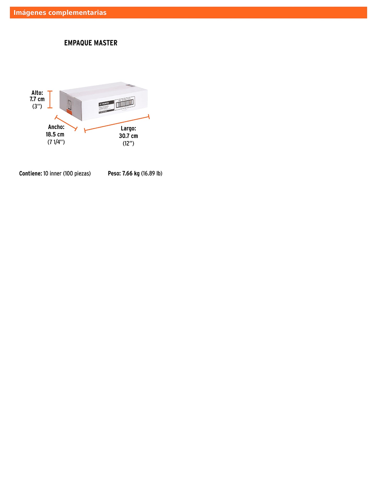 Broca para concreto de 5/16 x 12 in con punta de carburo de tungsteno
