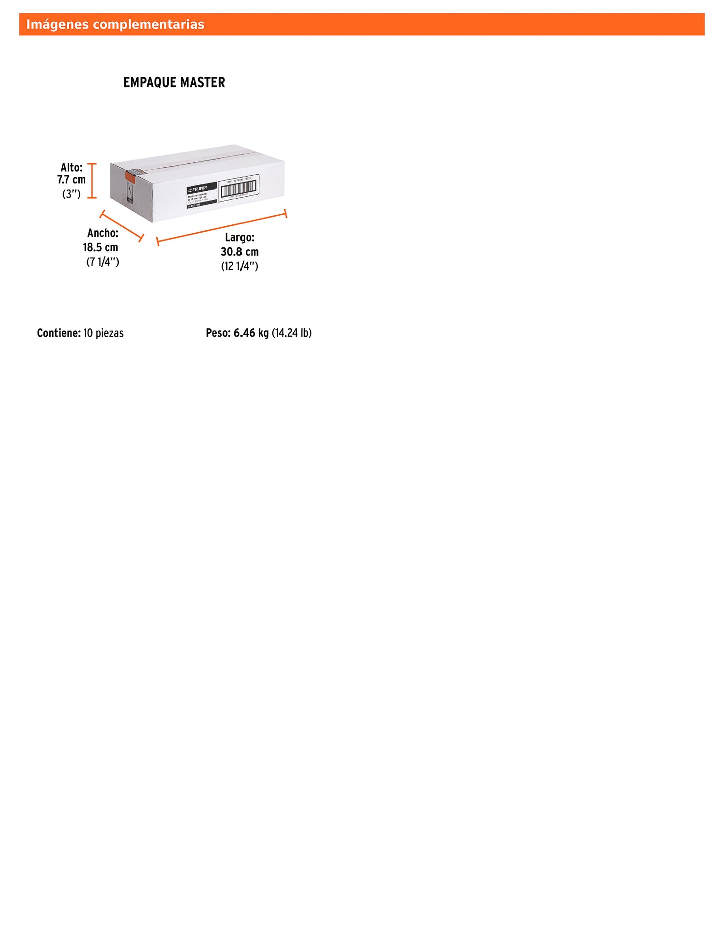 Broca para concreto de 1 x 12 in con punta de carburo de tungsteno