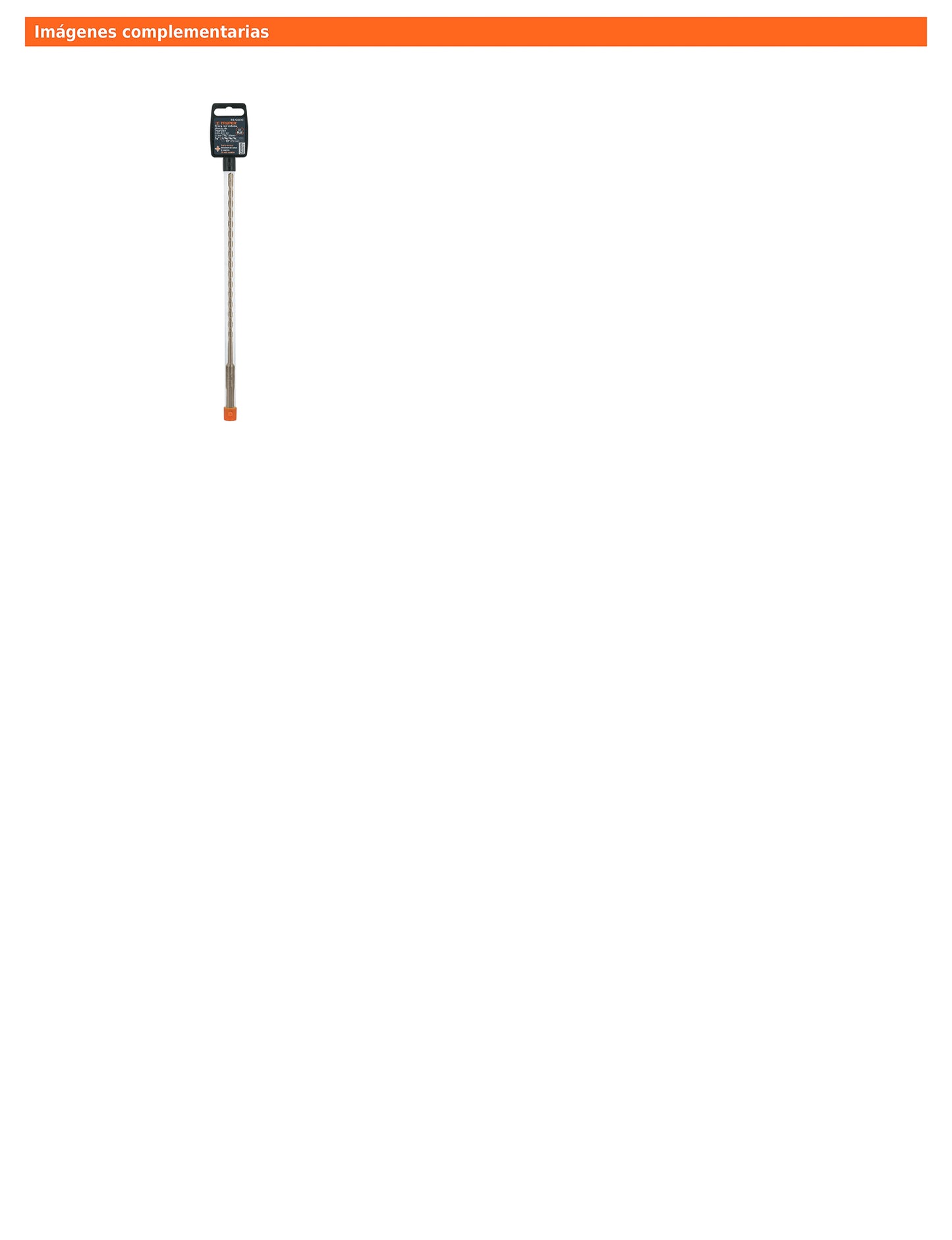 Broca SDS Plus de 1/4 x 10 in con cuerpo de acero al cromo