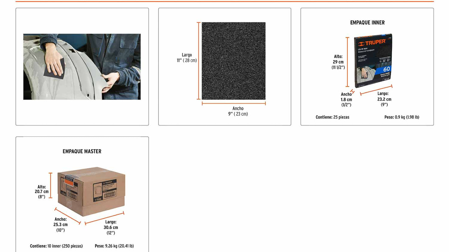 Lija de agua grano 60
