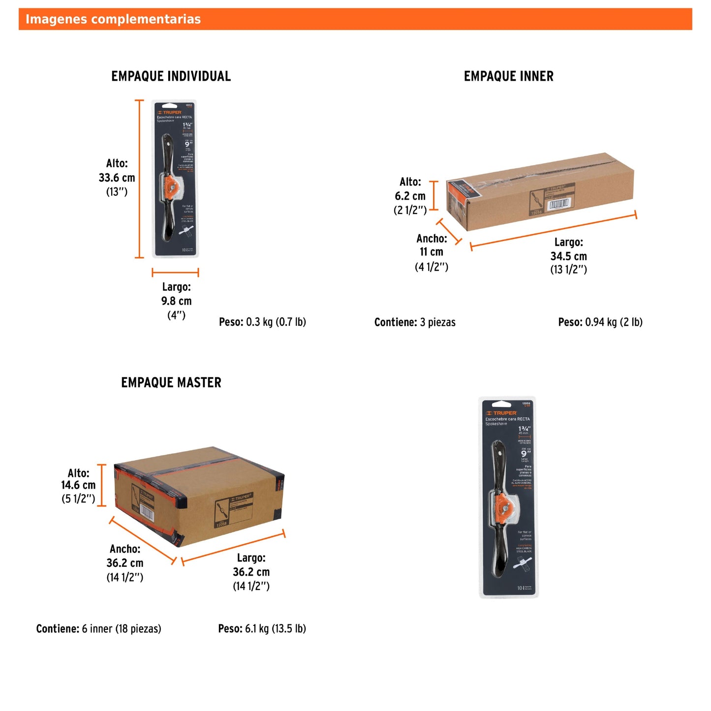 Cepillo Cacho Recto 9"