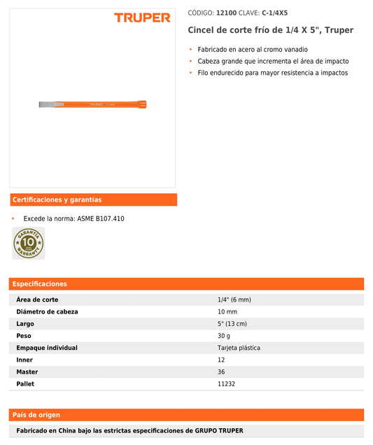 Cinceles de Corte Frío