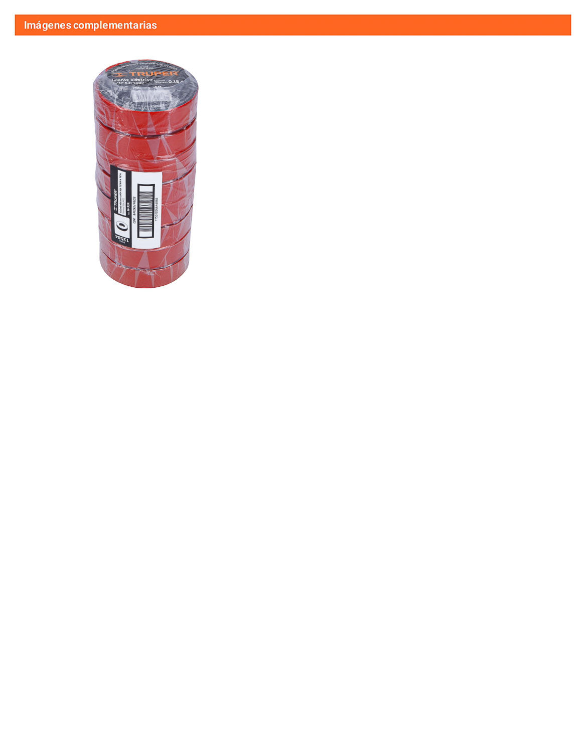 Cinta aislante 18 m x 19 mm roja