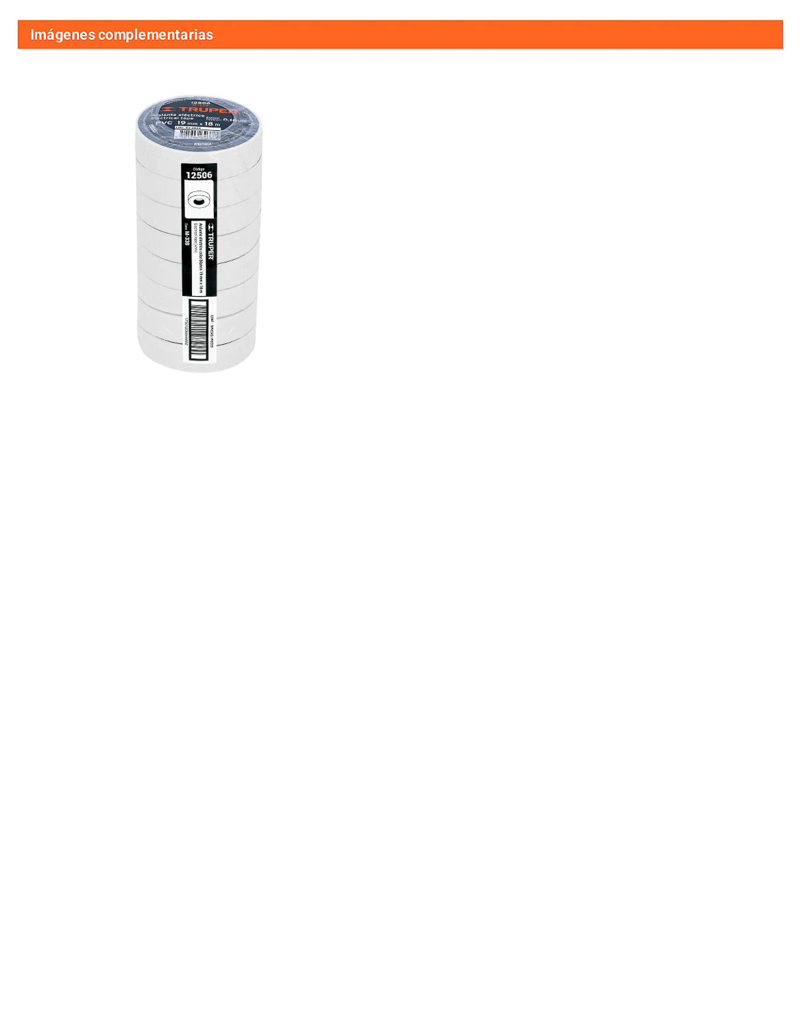Cinta aislante 18 m x 19 mm blanca