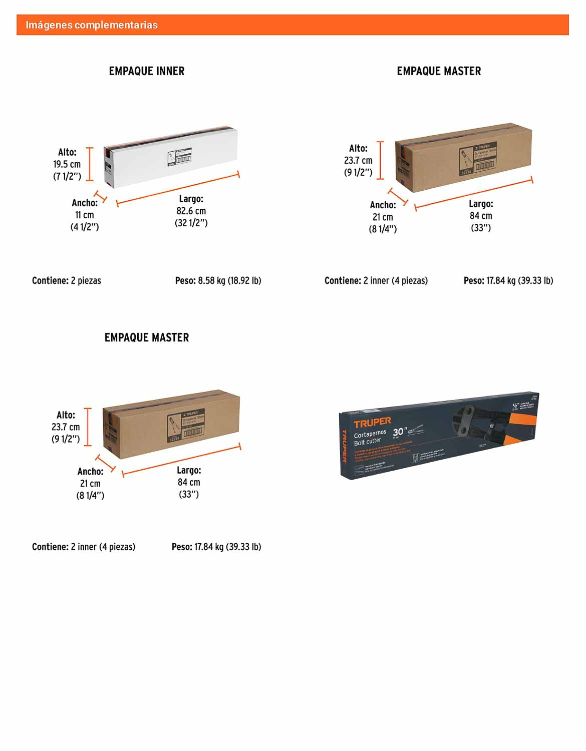 Cortapernos profesional 30 pulg.