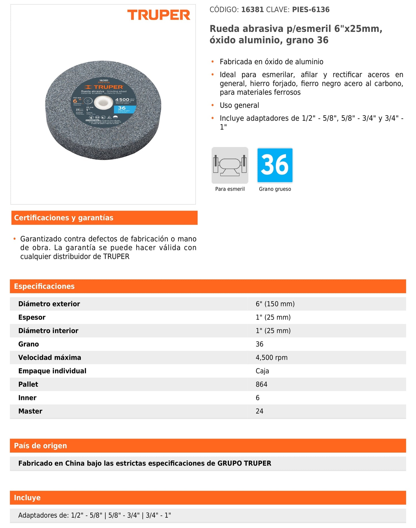 Disco para sierra 10" para aluminio 100 dientes centro 5/8"