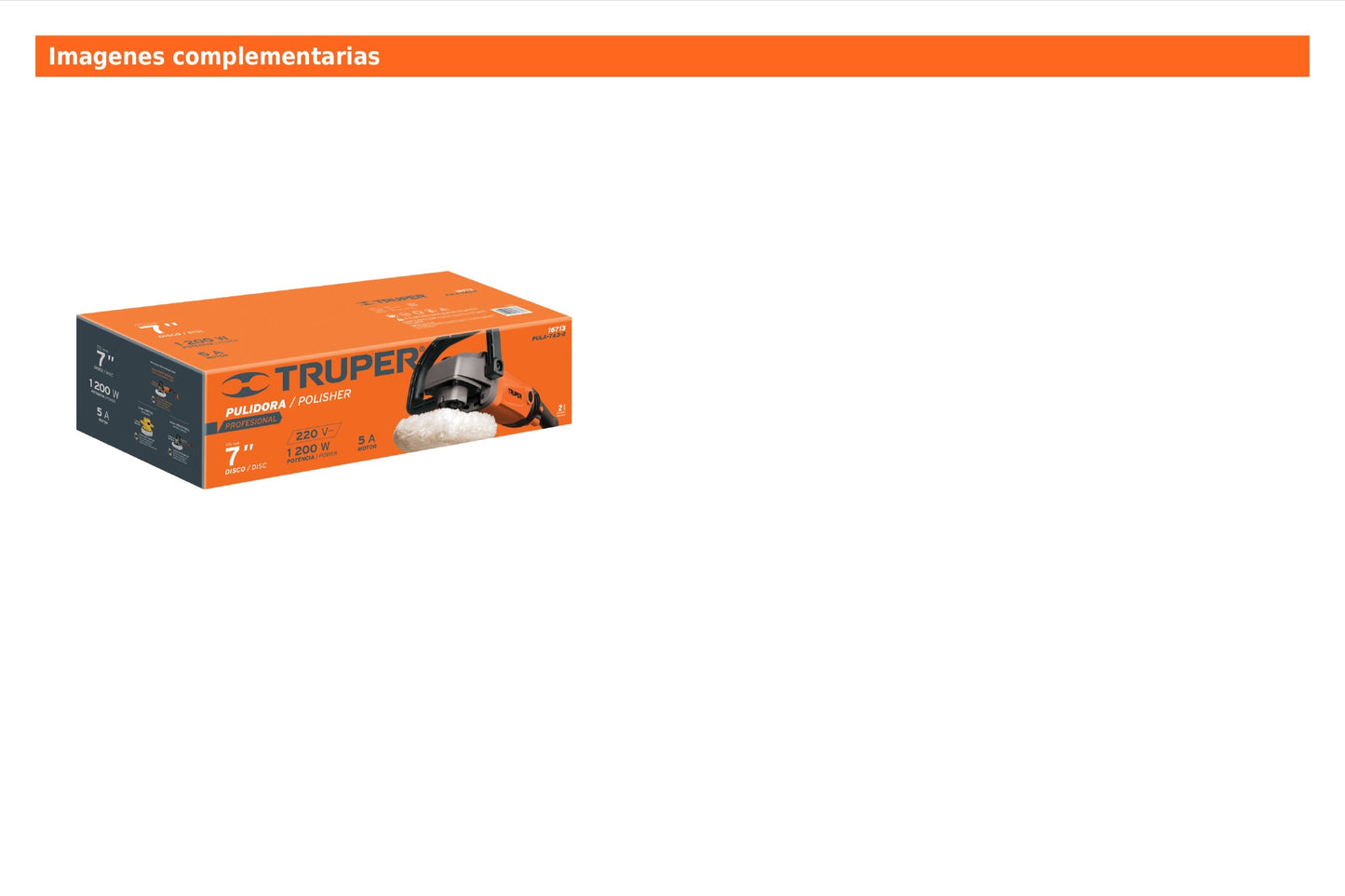 Pulidora 7" 1200 W velocidad variable industrial