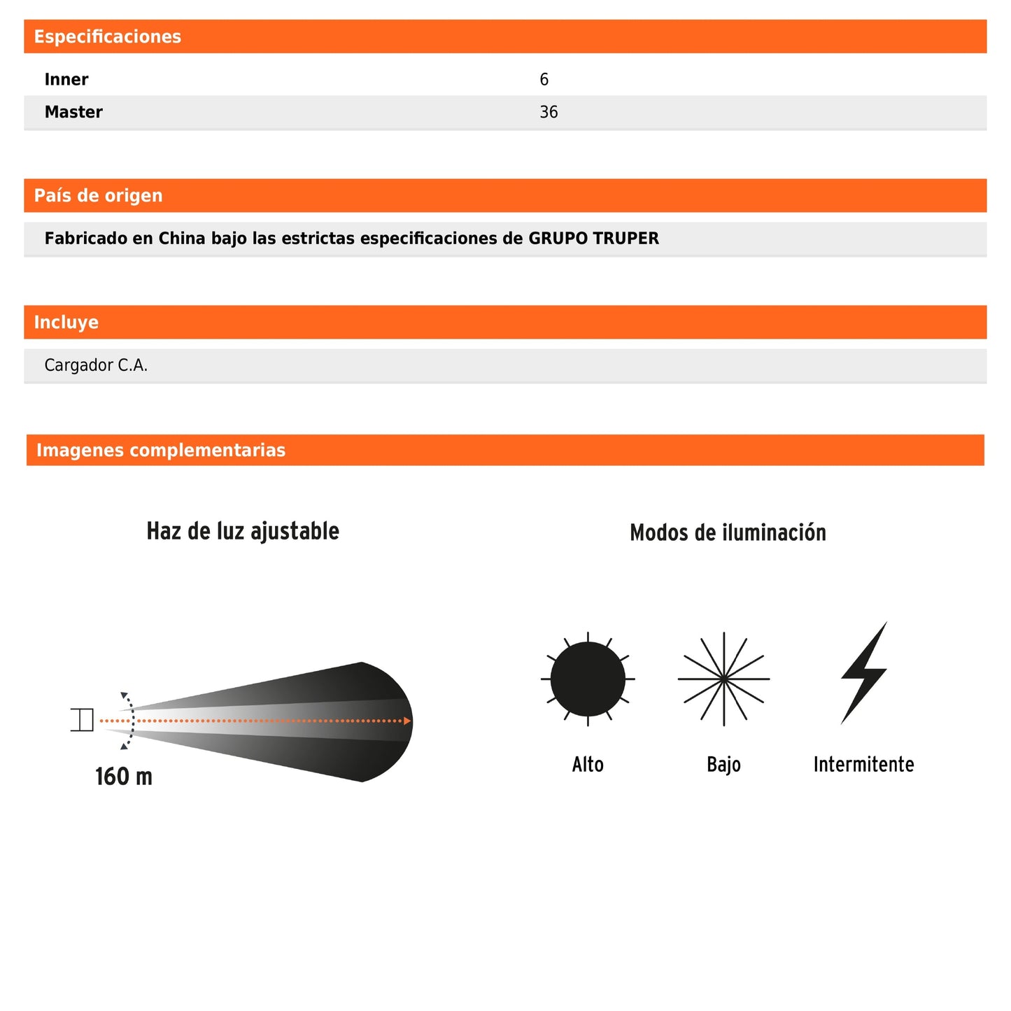 Linterna de minero 1 LED 340 lm recargable