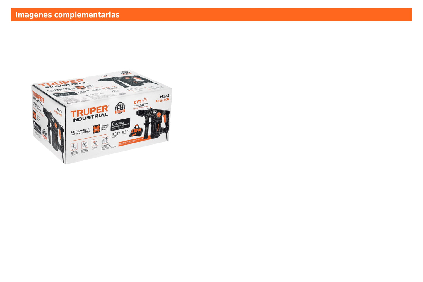 Rotomartillo SDS Plus 6 Joules 1600 W, industrial