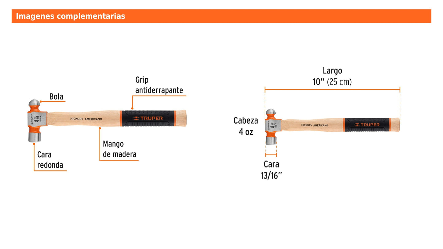 Martillos pulidos de bola
