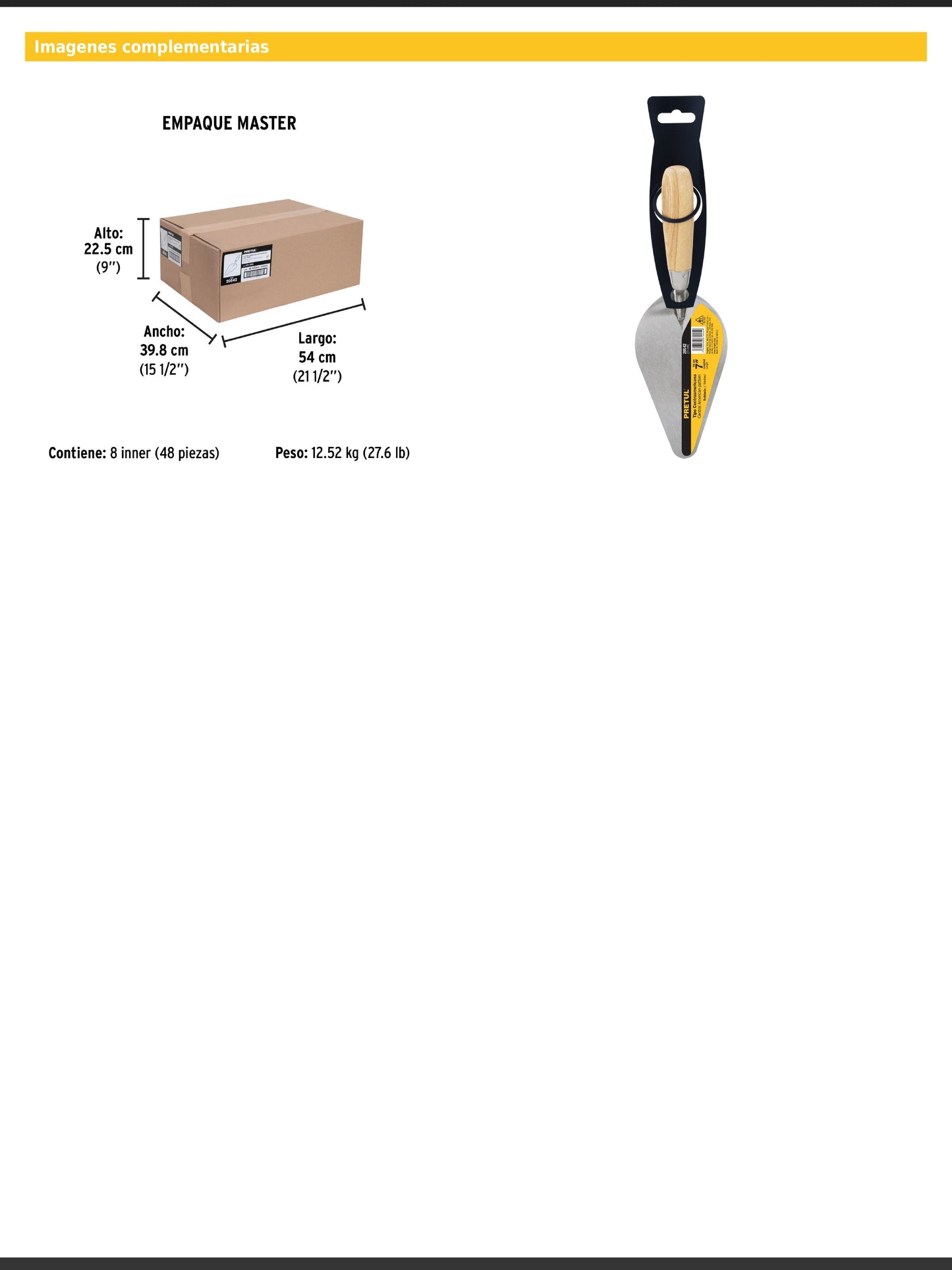 Cuchara para albañil de 7 pulgadas tipo Centroamericana