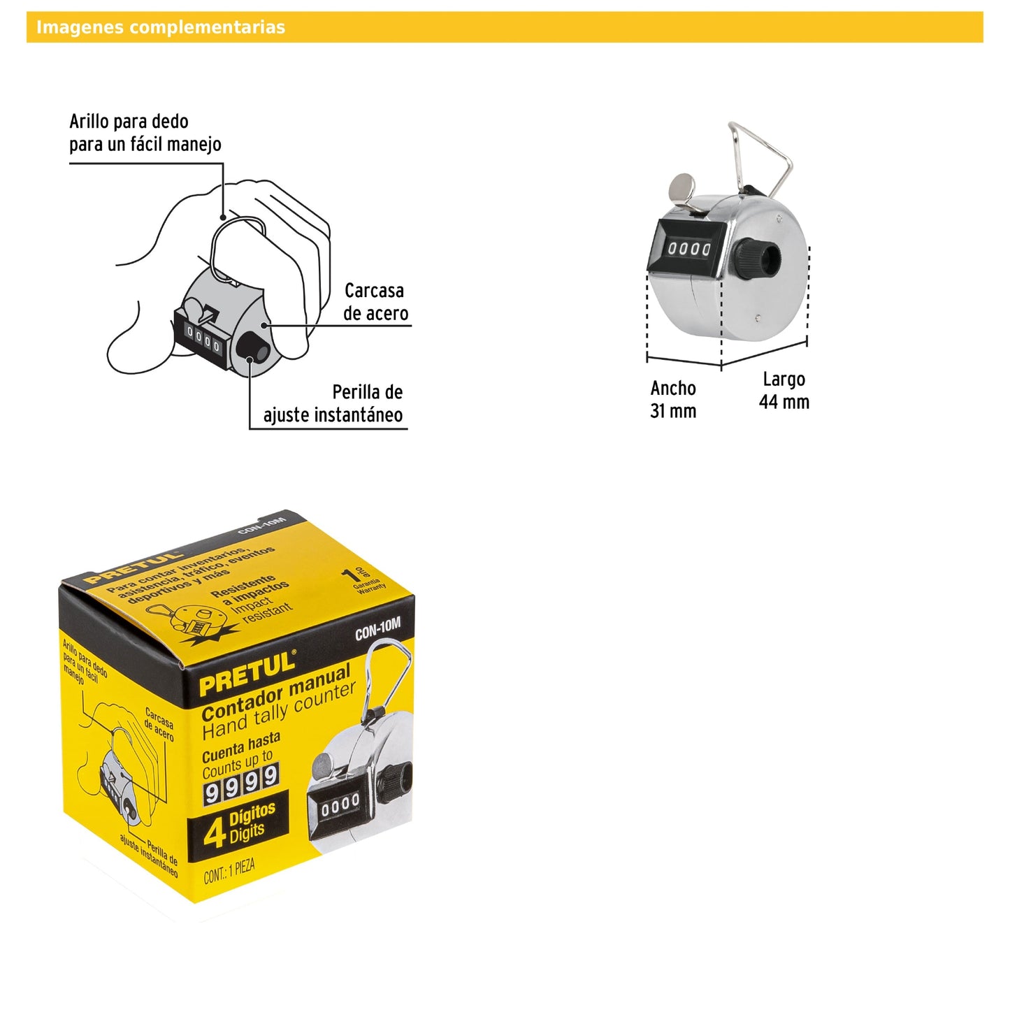 Contador manual 4 Dígitos