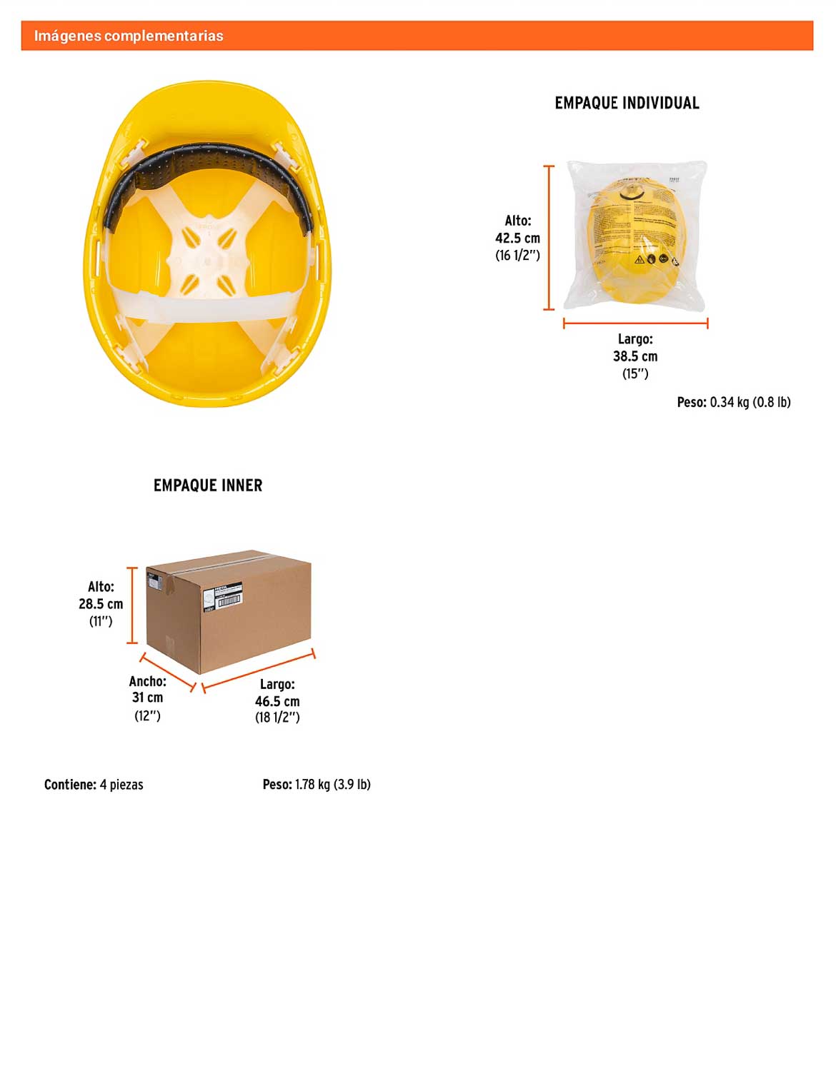 Casco de Seguridad Industrial con Ajuste por Intervalos Amarillo