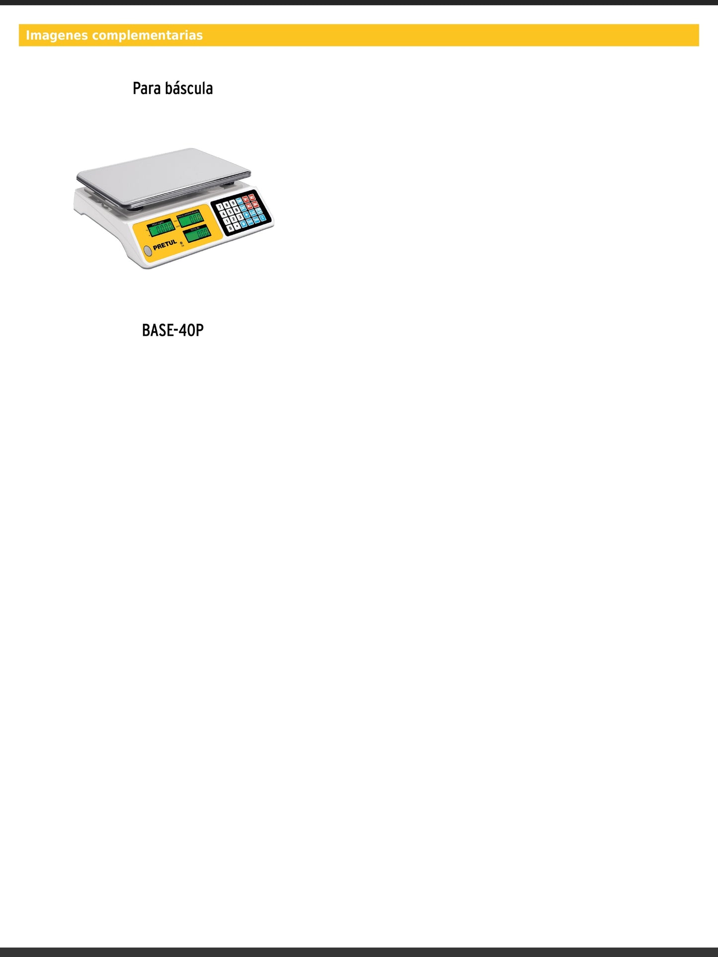 Charola de acero inoxidable para báscula electrónica