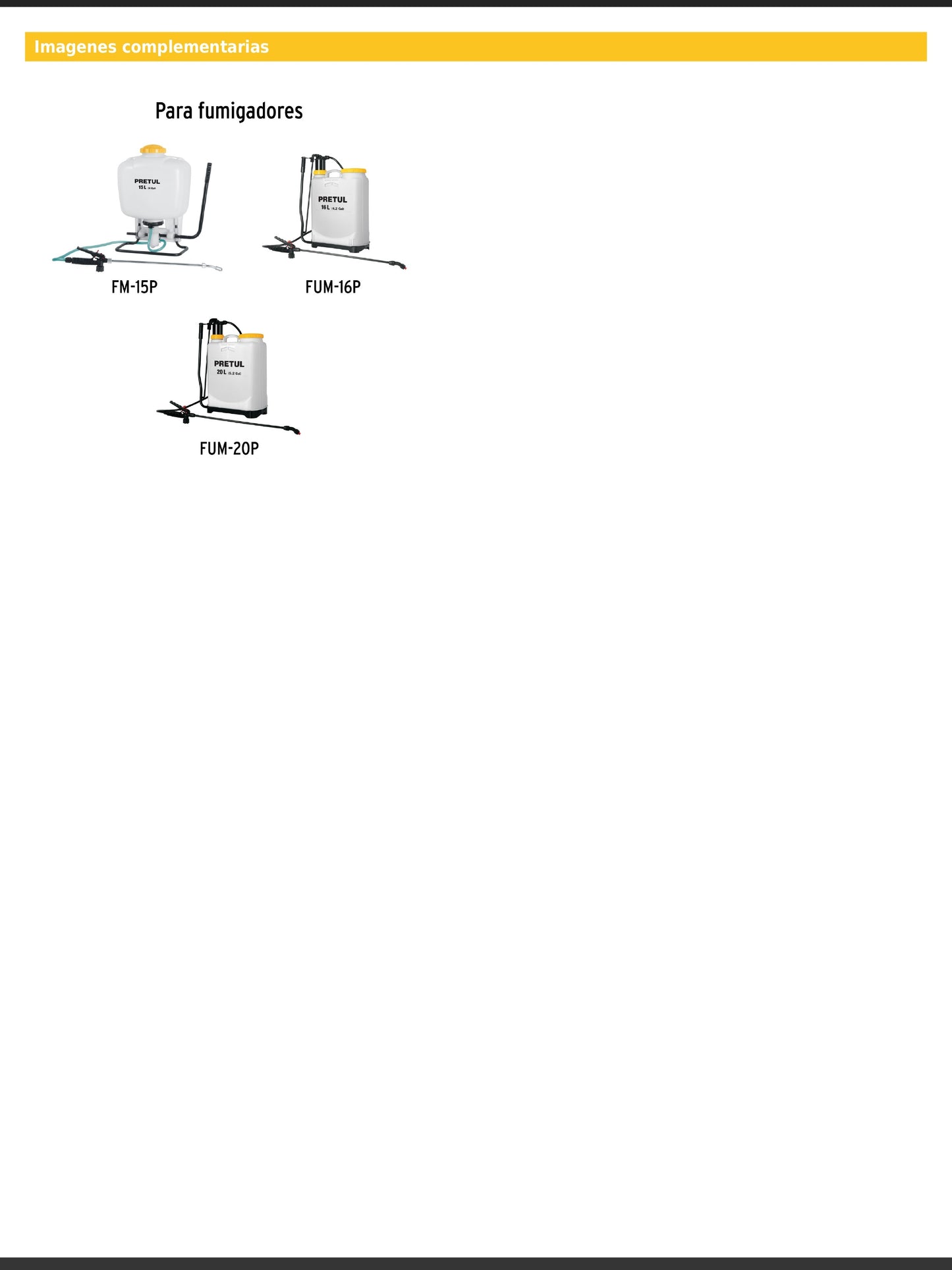 Pistola completa para fumigador de 12 16 y 20 litros