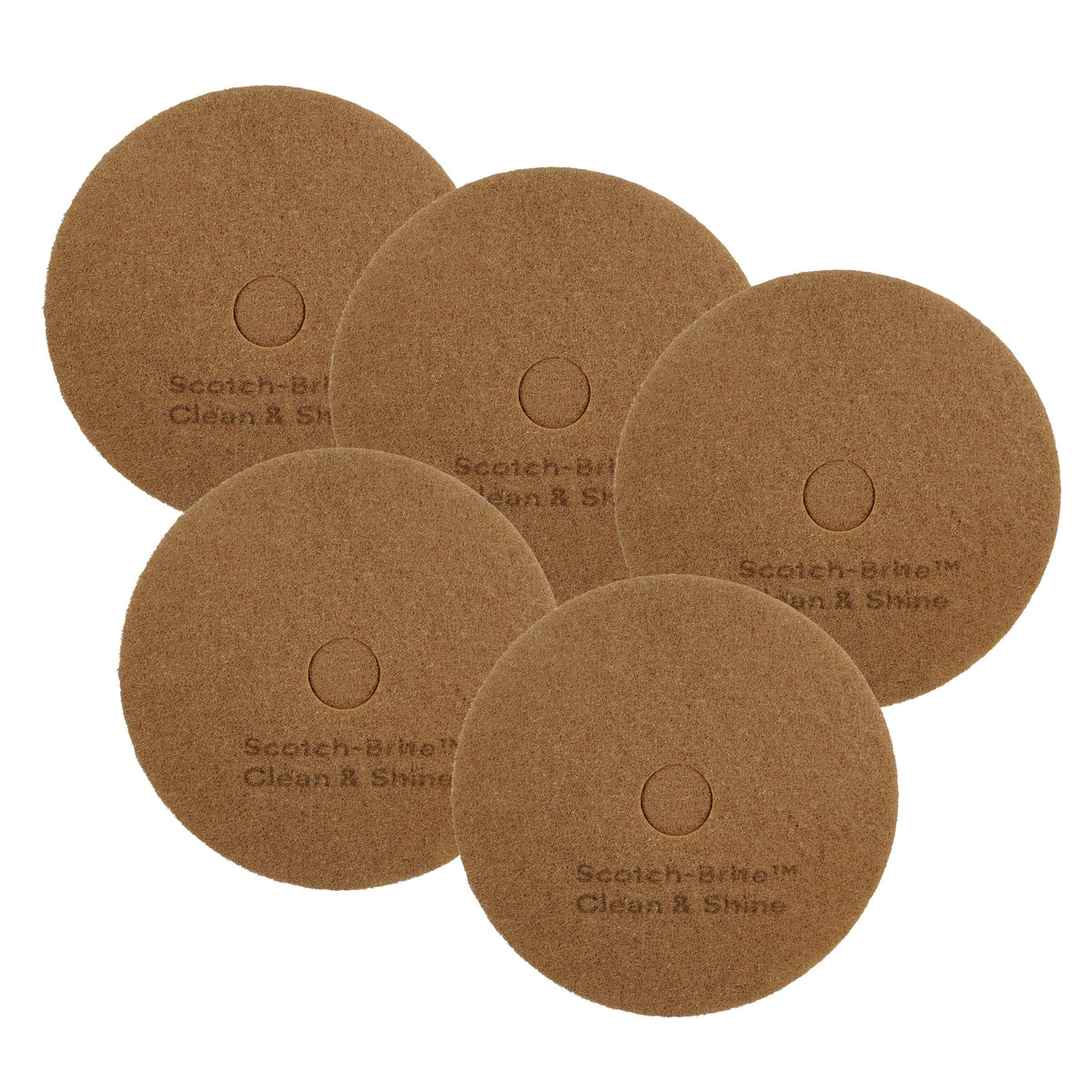 Disco Scotch-Brite Clean & Shine para Piso 17 Pulgadas Limpia y Abrillanta Caja de 5