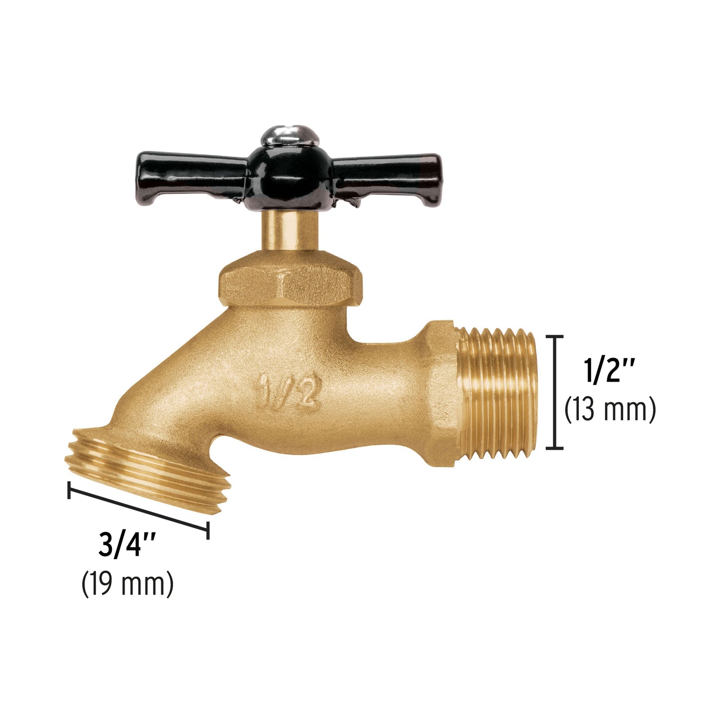 Llave de Nariz para Jardín, 1/2" en Blíster