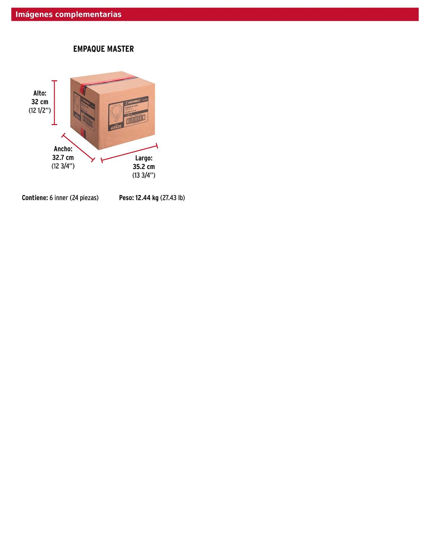 Candado de cable con llave 15 mm x 1.20 m