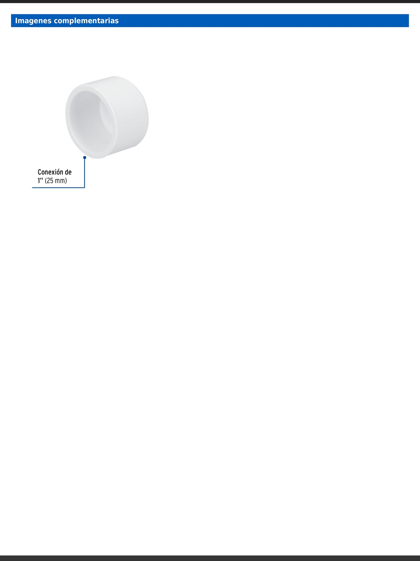 Tapón de PVC cédula 40 de 1 pulgada para tubería