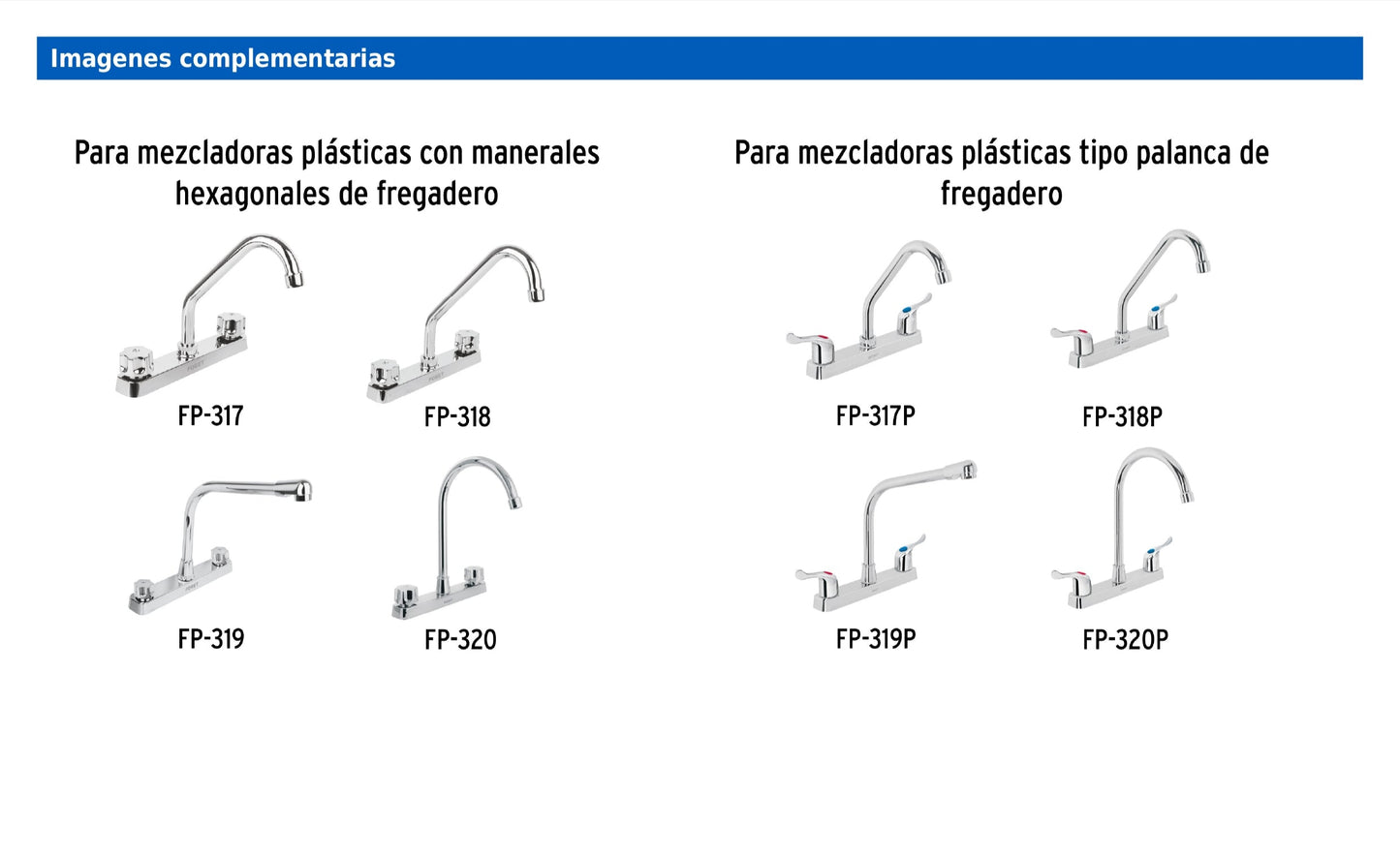 Bolsa con 2 cartuchos cerámicos para mezcladoras plásticas