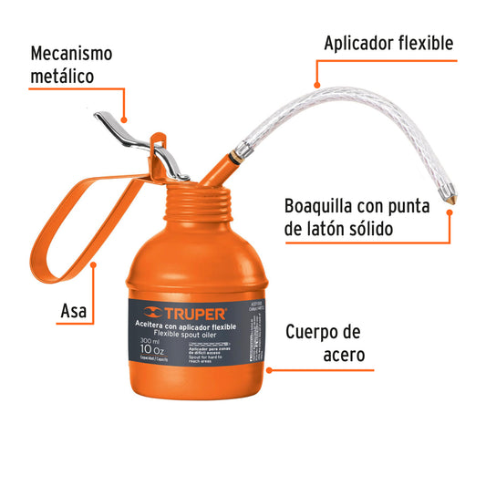 Aceitera de 300 ml con aplicador flexible