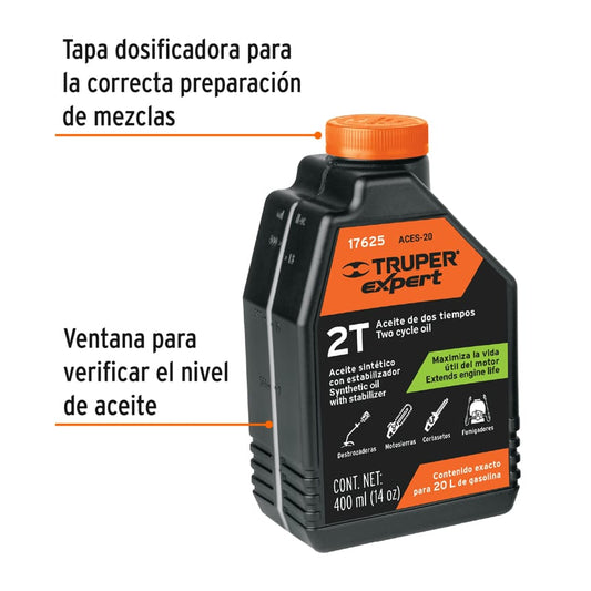 Aceites sintéticos para motor de 2 tiempos 400ml