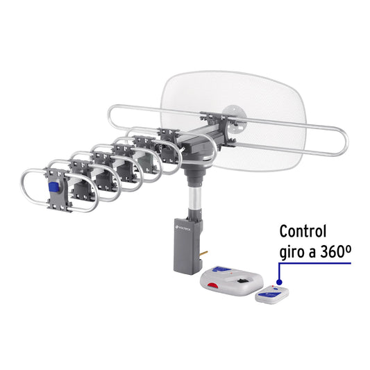 Antena aérea giratoria para HD TV de 360° y 16 dB