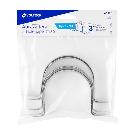 Bolsa 5 abrazaderas omega 3 pulg