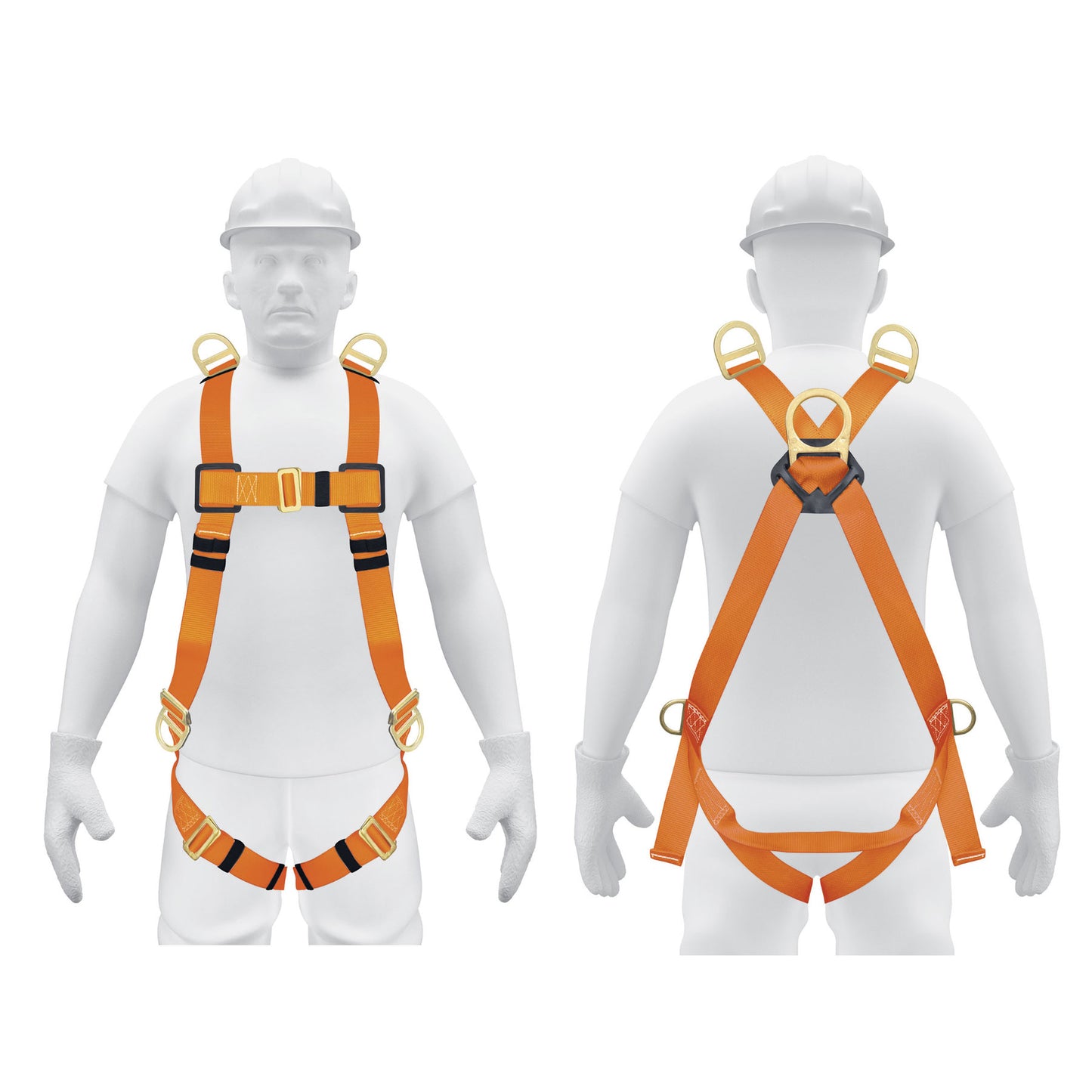 Arnes de seguridad para trabajo en altura ajustable con 5 argollas