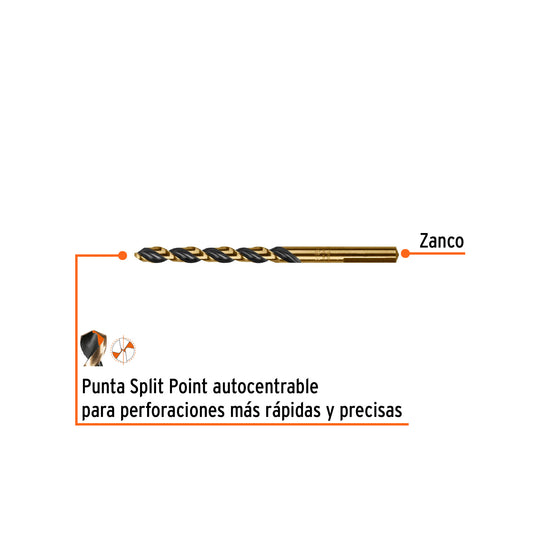 Broca HSS 17/64" Trugold para metal