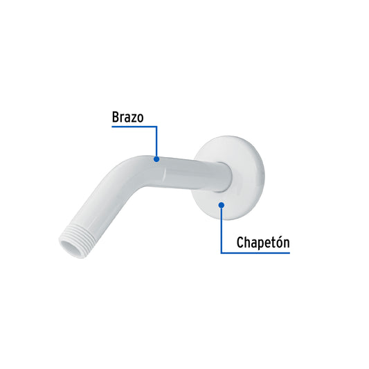 Brazo y chapetón plásticos para regadera