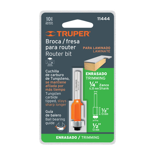 Broca para router corte recto 1/2"