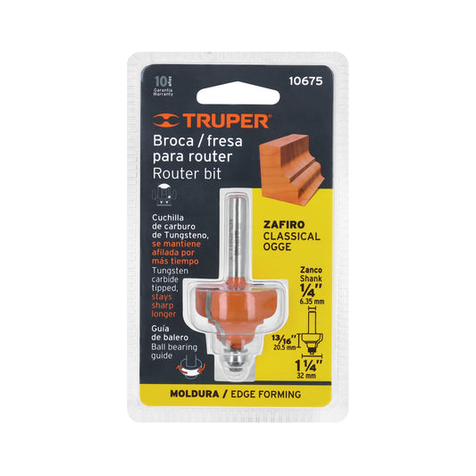 Broca para router zafiro 1-1/4" con balero