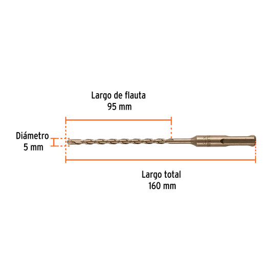Broca SDS max de 5/8" x 21"