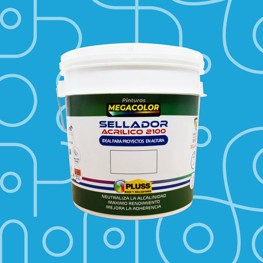 Base y sellador acrílico Megacolor Pluss color blanco mate para interior y exterior