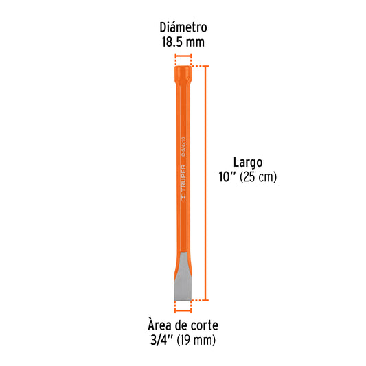 Cincel de corte frío de 3/4 X 10"