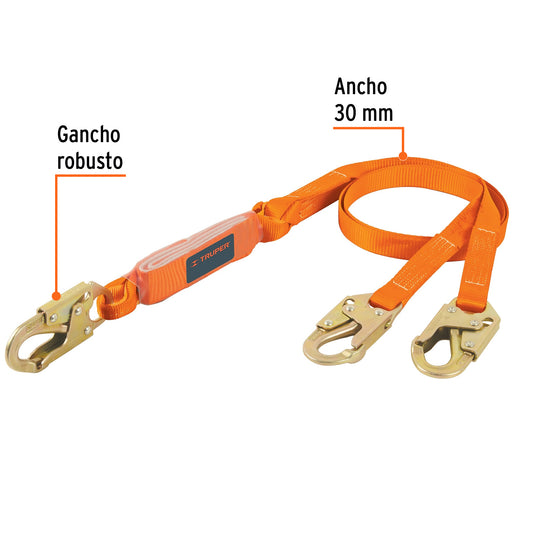 Línea de vida con absorbedor de impacto, doble brazo, ANSI · vista 2