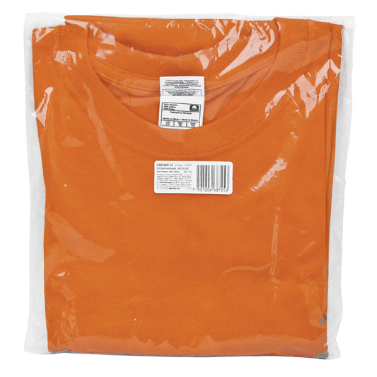 Playera cuello redondo para hombre color naranja en talla EG