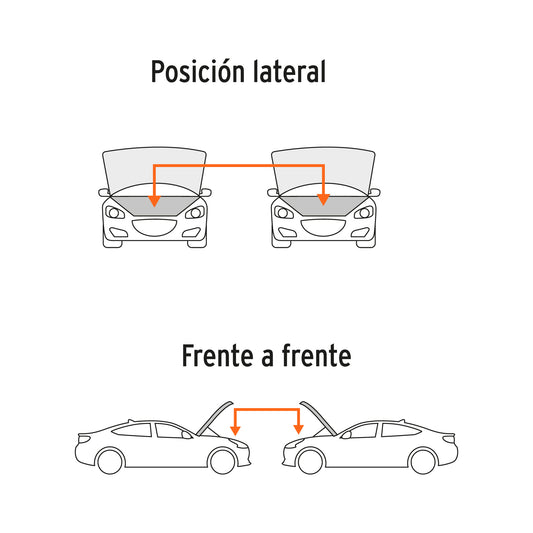 Cables pasa corriente de 3 m con 225 A y calibre 8 AWG