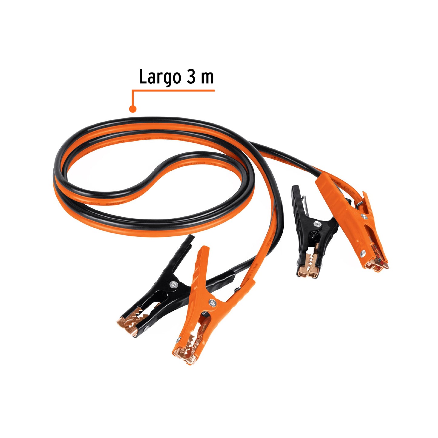 Cables pasa corriente de 3 m con 225 A y calibre 8 AWG
