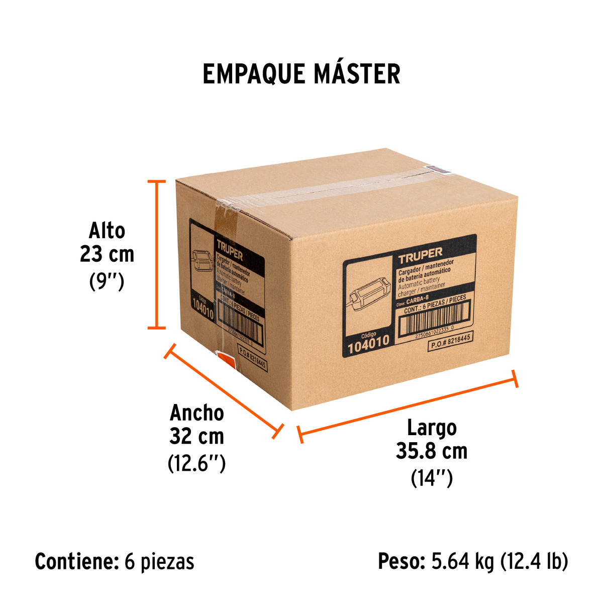 Cargador / mantenedor de 8A para baterías de 12V/24V · vista 8