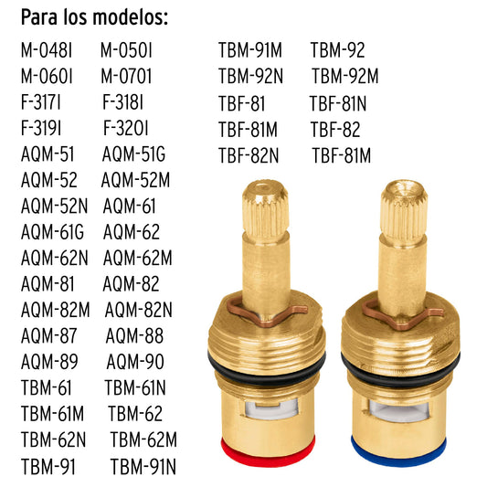 Bolsa con 2 cartuchos cerámicos para mezcladoras
