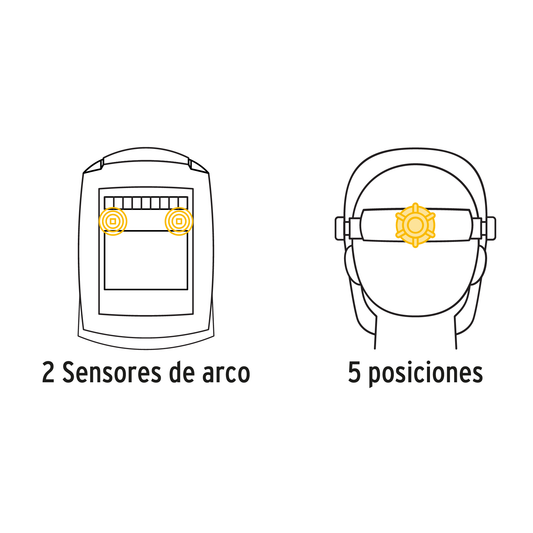 Careta electrónica para soldar 9-13 semiprofesional Semiprofesional